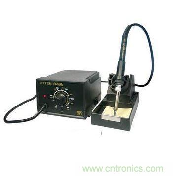 【導讀】電烙鐵作為電子工程師最常用的焊接工具，用好電烙鐵將會為我們的工作節(jié)省不少的時間。本文將通過準備工作、焊前處理、焊接技術(shù)對電烙鐵的使用進行詳細說明，當然還有非常關(guān)鍵的焊接技巧。  　　一、準備工作  　　1.新烙鐵使用前，應(yīng)用細砂紙將烙鐵頭打光亮，通電燒熱，蘸上松香后用烙鐵頭刃面接觸焊錫絲，使烙鐵頭上均勻地鍍上一層錫。這樣做，可以便于焊接和防止烙鐵頭表面氧化。舊的烙鐵頭如嚴重氧化而發(fā)黑，可用鋼挫挫去表層氧化物，使其露出金屬光澤后，重新鍍錫，才能使用。 1 　　電烙鐵要用220V交流電源，使用時要特別注意安全。應(yīng)認真做到以下幾點：  　　電烙鐵插頭最好使用三極插頭。要使外殼妥善接地。  　　使用前，應(yīng)認真檢查電源插頭、電源線有無損壞。并檢查烙鐵頭是否松動。  　　電烙鐵使用中，不能用力敲擊。要防止跌落。烙鐵頭上焊錫過多時，可用布擦掉。不可亂甩，以防燙傷他人。  　　焊接過程中，烙鐵不能到處亂放。不焊時，應(yīng)放在烙鐵架上。注意電源線不可搭在烙鐵頭上，以防燙壞絕緣層而發(fā)生事故。  　　使用結(jié)束后，應(yīng)及時切斷電源，拔下電源插頭。冷卻后，再將電烙鐵收回工具箱。  　　2、焊錫和助焊劑  　　焊接時，還需要焊錫和助焊劑。  　　（1）焊錫：焊接電子元件，一般采用有松香芯的焊錫絲。這種焊錫絲，熔點較低，而且內(nèi)含松香助焊劑，使用極為方便。  　　（2）助焊劑：常用的助焊劑是松香或松香水（將松香溶于酒精中）。使用助焊劑，可以幫助清除金屬表面的氧化物，利于焊接，又可保護烙鐵頭。焊接較大元件或?qū)Ь€時，也可采用焊錫膏。但它有一定腐蝕性，焊接后應(yīng)及時清除殘留物。  　　3、輔助工具  　　為了方便焊接操作常采用尖嘴鉗、偏口鉗、鑷子和小刀等做為輔助工具。應(yīng)學會正確使用這些工具。  　　尖嘴鉗 偏口鉗 鑷子 小刀 　　二、焊前處理  　　焊接前，應(yīng)對元件引腳或電路板的焊接部位進行焊前處理。  　　1、清除焊接部位的氧化層  　　可用斷鋸條制成小刀。刮去金屬引線表面的氧化層，使引腳露出金屬光澤。  　　印刷電路板可用細紗紙將銅箔打光后，涂上一層松香酒精溶液。  　　2、元件鍍錫  　　在刮凈的引線上鍍錫。可將引線蘸一下松香酒精溶液后，將帶錫的熱烙鐵頭壓在引線上，并轉(zhuǎn)動引線。即可使引線均勻地鍍上一層很薄的錫層。導線焊接前，應(yīng)將絕緣外皮剝?nèi)ィ俳?jīng)過上面兩項處理，才能正式焊接。若是多股金屬絲的導線，打光后應(yīng)先擰在一起，然后再鍍錫。  　　刮去氧化層 均勻鍍上一層錫 　　三、焊接技術(shù)  　　做好焊前處理之后，就可正式進行焊接。  　　1、焊接方法。  　　焊接 檢查 剪短  　　（1）右手持電烙鐵。左手用尖嘴鉗或鑷子夾持元件或?qū)Ь€。焊接前，電烙鐵要充分預(yù)熱。烙鐵頭刃面上要吃錫，即帶上一定量焊錫。  　　（2）將烙鐵頭刃面緊貼在焊點處。電烙鐵與水平面大約成60℃角。以便于熔化的錫從烙鐵頭上流到焊點上。烙鐵頭在焊點處停留的時間控制在2～3秒鐘。  　　（3）抬開烙鐵頭。左手仍持元件不動。待焊點處的錫冷卻凝固后，才可松開左手。  　　（4）用鑷子轉(zhuǎn)動引線，確認不松動，然后可用偏口鉗剪去多余的引線。  　　2、焊接質(zhì)量  　　焊接時，要保證每個焊點焊接牢固、接觸良好。要保證焊接質(zhì)量。  　　良好的焊點應(yīng)是錫點光亮，圓滑而無毛刺，錫量適中。錫和被焊物融合牢固。不應(yīng)有虛焊和假焊。  　　虛焊是焊點處只有少量錫焊住，造成接觸不良，時通時斷。假焊是指表面上好像焊住了，但實際上并沒有焊上，有時用手一拔，引線就可以從焊點中拔出。這兩種情況將給電子制作的調(diào)試和檢修帶來極大的困難。只有經(jīng)過大量的、認真的焊接實踐，才能避免這兩種情況。  　　焊接電路板時，一定要控制好時間。太長，電路板將被燒焦，或造成銅箔脫落。從電路板上拆卸元件時，可將電烙鐵頭貼在焊點上，待焊點上的錫熔化后，將元件拔出。  　　焊接時候助焊劑（松香和焊油）是關(guān)鍵，新鮮的松香和無腐蝕性的焊油可以幫助你很好的完成焊接，而且可以讓表面光潔漂亮，使用的時候可以多用點助焊劑  焊接技巧也是關(guān)鍵  　　在維修制作過程中，焊接工作是必不可少的。它不但要求將元件固定在電路板上，而且要求焊點必須牢固、圓滑，所以焊接技術(shù)的好壞直接影響到電子制作的成功與否，因此焊接技術(shù)是每一個電子制作愛好者必須掌握的基本功，現(xiàn)在將焊接的要點介紹一下：  　　1. 電烙鐵的選擇  　　電烙鐵的功率應(yīng)由焊接點的大小決定，焊點的面積大，焊點的散熱速度也快，所以選用的電烙鐵功率也應(yīng)該大些。一般電烙鐵的功率有20W 25W 30W 35W 50W 等等。選用30W左右的功率比較合適。  　　電烙鐵經(jīng)過長時間使用后，烙鐵頭部會生成一層氧化物，這時它就不容易吃錫，這時可以用銼刀銼掉氧化層，將烙鐵通電后等烙鐵頭部微熱時插入松香，涂上焊錫即可繼續(xù)使用，新買來的電烙鐵也必須先上錫然后才能使用。  　　2. 焊錫和助焊劑  　　選用低熔點的焊錫絲和沒有腐蝕性的助焊劑，比如松香，不宜采用工業(yè)焊錫和有腐蝕性的酸性焊油，最好采用含有松香的焊錫絲，使用起來非常方便。  　　3． 焊接方法  　　元件必須清潔和鍍錫，電子元件在保存中，由于空氣氧化的作用，元件引腳上附有一層氧化膜，同時還有其它污垢，焊接前可用小刀刮掉氧化膜，并且立即涂上一層焊錫（俗稱搪錫），然后再進行焊接。經(jīng)過上述處理后元件容易焊牢，不容易出現(xiàn)虛焊現(xiàn)象。 焊接的溫度和焊接的時間  　　焊接時應(yīng)使電烙鐵的溫度高于焊錫的溫度，但也不能太高，以烙鐵頭接觸松香剛剛冒煙為好。焊接時間太短，焊點的溫度過低，焊點融化不充分，焊點粗糙容易造成虛焊，反之焊接時間過長，焊錫容易流淌，并且容易使元件過熱損壞元件。  　　焊接點的上錫數(shù)量  　　焊接點上的焊錫數(shù)量不能太少，太少了焊接不牢，機械強度也太差。而太多容易造成外觀一大堆而內(nèi)部未接通。焊錫應(yīng)該剛好將焊接點上的元件引腳全部浸沒，輪廓隱約可見為好。  　　注意烙鐵和焊接點的位置  　　初學者在焊接時，一般將電烙鐵在焊接處來回移動或者用力擠壓，這種方法是錯誤的。正確的方法是用電烙鐵的搪錫面去接觸焊接點，這樣傳熱面積大，焊接速度快。  　　4.焊接后的檢查  　　焊接結(jié)束后必須檢查有無漏焊、虛焊以及由于焊錫流淌造成的元件短路。虛焊較難發(fā)現(xiàn)，可用鑷子夾住元件引腳輕輕拉動，如發(fā)現(xiàn)搖動應(yīng)立即補焊  　　電烙鐵的基本使用方法之二：  　　電烙鐵是電子焊接中最常用的工具，作用是將電能轉(zhuǎn)換成熱能對焊接點部位進行加熱焊接，其是否成功很大一部分是看對它的操控怎么樣了，因此某種角度上來說電烙鐵的使用依靠的是一種手法感覺。  　　一般來說，電烙鐵的功率越大，熱量越大，烙鐵頭的溫度也就越高。一般的晶體管、集成電路電子元器件焊接選用20W的內(nèi)熱式電烙鐵足夠了，功率過大容易燒壞元件，因為二極管、三極管結(jié)點溫度超過 200℃就會燒壞。但以搭棚焊為主的膽機制作中，電烙鐵功率要大些，可在35W-45W中選擇，甚至可以更大。  　　值得注意的是，線路焊接時，時間不能太長也不能太短，時間過長也容易損壞，而時間太短焊錫則不能充分融化，造成焊點不光滑不牢固，還可能產(chǎn)生虛焊，一般來說最恰當?shù)臅r間必須在1.5s～4s內(nèi)完成。  　　焊錫是一種易熔金屬，最常用的一般是焊錫絲。焊錫的作用是使元件引腳與印刷電路板的連接點連接在一起，焊錫的選擇對焊接質(zhì)量有很大的影響。現(xiàn)在最常用的一般是含松香焊錫絲，但細分起來也頗有講究，其中真正不摻水份的含銀焊錫絲當然是上等品了。  　　另外值得一提的是吸錫器，其對于新手來說十分實用，初次使用電烙鐵總是容易將焊錫弄得到處都是，吸錫器則可以幫你把電路板上多余的焊錫處理掉。另外，吸錫器在拆除多腳集成電路器件時十分奏效有用，它能將焊點全部吸掉，而對于能熟練使用烙鐵的人來說就完全沒有必要了，用烙鐵完全可以代替其功能，將焊點熔掉就可以很容易的將元件取出。  　　焊接前，應(yīng)對元件引腳或電路板的焊接部位進行焊前處理。  　　清除焊接部位的氧化層----可用斷鋸條制成小刀，刮去金屬引線表面的氧化層，使引腳露出金屬光澤。印刷電路板可用細紗紙將銅箔打光后，涂上一層松香酒精溶液。  　　元件鍍錫----在刮凈的引線上鍍錫。可將引線蘸一下松香酒精溶液后，將帶錫的熱烙鐵頭壓在引線上，并轉(zhuǎn)動引線。即可使引線均勻地鍍上一層很薄的錫層。導線焊接前，應(yīng)將絕緣外皮剝?nèi)ィ俳?jīng)過上面兩項處理，才能正式焊接。若是多股金屬絲的導線，打光后應(yīng)先擰在一起，然后再鍍錫。  　　做好焊前處理之后，就可正式進行焊接∶  　　（1）右手持電烙鐵。左手用尖嘴鉗或鑷子夾持元件或?qū)Ь€。焊接前，電烙鐵要充分預(yù)熱。烙鐵頭刃面上要吃錫，即帶上一定量焊錫。  　　（2）將烙鐵頭刃面緊貼在焊點處。電烙鐵與水平面大約成60℃角。以便于熔化的錫從烙鐵頭上流到焊點上。烙鐵頭在焊點處停留的時間控制在2～3秒鐘。  　　（3）抬開烙鐵頭。左手仍持元件不動。待焊點處的錫冷卻凝固后，才可松開左手。  　　（4）用鑷子轉(zhuǎn)動引線，確認不松動，然后可用偏口鉗剪去多余的引線。  　　焊接質(zhì)量-----焊接時，要保證每個焊點焊接牢固、接觸良好。要保證焊接質(zhì)量，其典型特征是錫點光亮，圓滑而無毛刺，錫量適中。錫和被焊物融合牢固，不應(yīng)有虛焊和假焊。  　　虛焊是焊點處只有少量錫焊住，造成接觸不良，時通時斷。假焊是指表面上好像焊住了，但實際上并沒有焊上，有時用手一拔，引線就可以從焊點中拔出。  　　焊接電路板時，一定要控制好時間。太長，電路板將被燒焦，或造成銅箔脫落。從電路板上拆卸元件時，可將電烙鐵頭貼在焊點上，待焊點上的錫熔化后，將元件拔出。  　　如何拆換元件------其實拆換元件再簡單不過了，用吸焊器很容易就能完成，將元件管腳上的焊錫全部吸掉，這里告訴大家一個小訣竅，現(xiàn)在的電路板大多做工精細，焊錫使用很少，很難熔掉，那么我們可以加點焊錫在管腳上再去利用吸焊器就容易多了。  　　另一個方法就是前面提到的，直接使用電烙鐵熔掉焊錫，但這樣就存在不小的危險性，既要小心焊點沒完全被熔掉，又怕接觸的太久燒壞元件。常用的方法是在加溫的時候就用鑷子夾住元件外拉，當溫度達到時，元件就會被拉出，但切記不要太用力了，否則管腳斷在焊錫中就麻煩了。  　　當然，為保險起見，兩種方法結(jié)合起來使用是再好不過了，因為有時由于元件插孔太小，吸焊很難被吸干凈，此時撤走吸焊器就會粘住，故可以用電烙鐵加熱取掉。  　　焊接其實并沒那么可怕，或許對新手來說，初試比較難以掌握，然而練得多也就自然熟練了。總之，對于喜愛動手的發(fā)燒友來說，只要你多多實踐那么掌握其中的竅門是早晚的事。