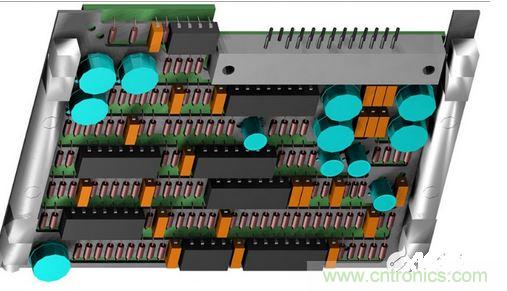 F-16戰斗機的雷達干擾裝置PCB，在所有的零組件下方有一個鋁制散熱器；千萬別讓機械工程師為了散熱器設計而自作主張布局PCB，以免犧牲電子能。