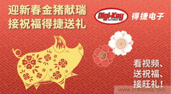 Digi-Key 衷心祝愿大家新年財源滾滾、事業興旺、闔家幸福！