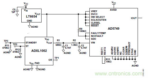 10kHz MEMS加速度計，提供4mA至20mA輸出，適合狀態(tài)監(jiān)控應(yīng)用