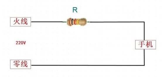 220V直接串聯電阻降壓5V能給手機充電嗎？