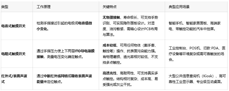 深度剖析觸摸開(kāi)關(guān)的工作原理與設(shè)計(jì)優(yōu)勢(shì)